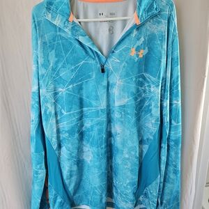 Under Armour Teal and Coral Quarter-Zip